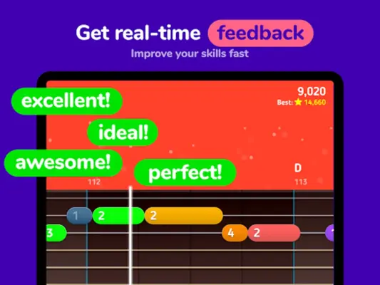 MelodiQ Real Guitar Teacher android App screenshot 3